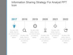 Information sharing strategy for analyst ppt icon
