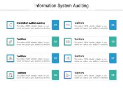 Information system auditing ppt powerpoint presentation gallery icons cpb