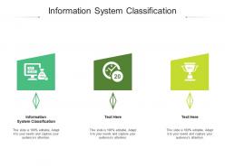 Information system classification ppt powerpoint presentation ideas background images cpb