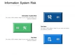 Information system risk ppt powerpoint presentation portfolio brochure cpb