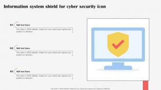 Information System Shield For Cyber Security Icon