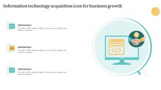 Information Technology Acquisition Icon For Business Growth