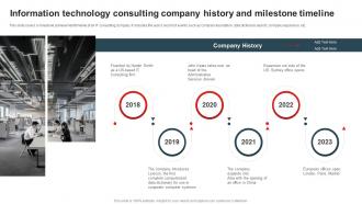 Information Technology Consulting Company History And Milestone Timeline