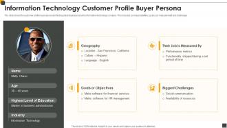 Information Technology Customer Profile Buyer Persona