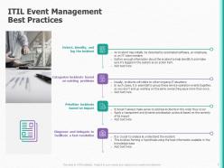 Information technology infrastructure library itil event management process complete deck