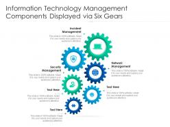 Information technology management components displayed via six gears