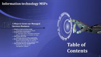 Information Technology MSPs Powerpoint Presentation Slides Multipurpose Idea