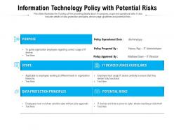 Information Technology Policy With Potential Risks