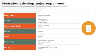 Information Technology Project Request Form