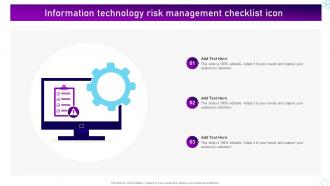 Information Technology Risk Management Checklist Icon