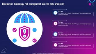 Information Technology Risk Management Icon For Data Protection