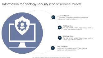 Information Technology Security Icon To Reduce Threats