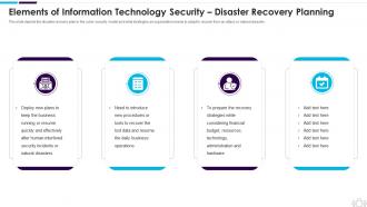 Information Technology Security Of Information Technology Security Disaster Recovery Planning