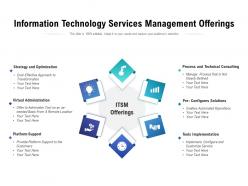 Information technology services management offerings