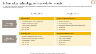 Information Technology Services Solution Matrix