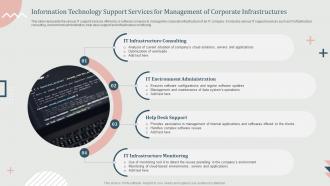 Information Technology Support Services For Management Of Corporate Infrastructures