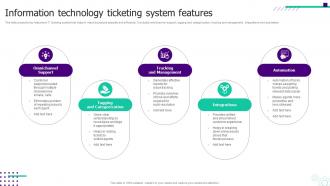Information Technology Ticketing System Features
