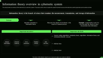 Information Theory Information Theory Overview In Cybernetic System