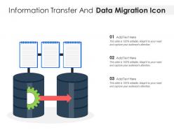 Information transfer and data migration icon