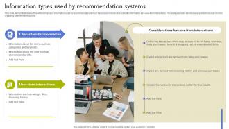 Information Types Used By Recommendation Systems Types Of Recommendation Engines