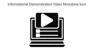 Informational Demonstration Video Monotone Icon In Powerpoint Pptx Png And Editable Eps Format