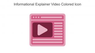 Informational Explainer Video Colored Icon In Powerpoint Pptx Png And Editable Eps Format