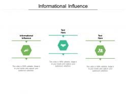 Informational influence ppt powerpoint presentation visual aids deck cpb