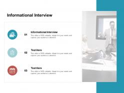 Informational interview ppt powerpoint presentation show visual aids cpb