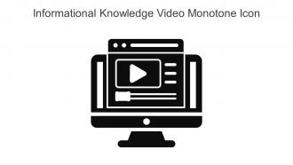 Informational Knowledge Video Monotone Icon In Powerpoint Pptx Png And Editable Eps Format