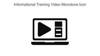 Informational Training Video Monotone Icon In Powerpoint Pptx Png And Editable Eps Format