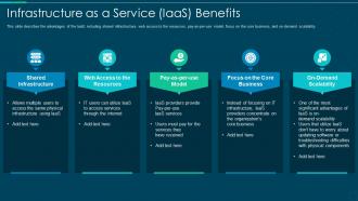 Infrastructure as a service iaas benefits ppt layouts master slide