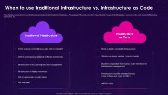 Infrastructure As Code Iac When To Use Traditional Infrastructure Vs Infrastructure As Code