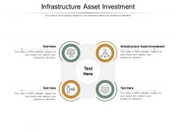 Infrastructure asset investment ppt powerpoint presentation file demonstration cpb