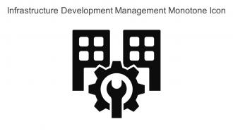 Infrastructure Development Management Monotone Icon In Powerpoint Pptx Png And Editable Eps Format