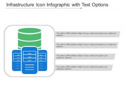 Infrastructure icon infographic with text options