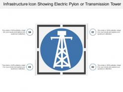 Infrastructure icon showing electric pylon or transmission tower