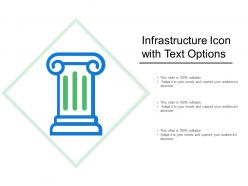 Infrastructure icon with text options