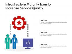 Infrastructure maturity icon to increase service quality