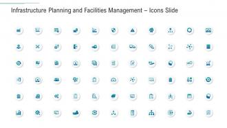 Infrastructure planning and facilities management icons slide