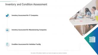 Infrastructure planning and facilities management inventory and condition assessment