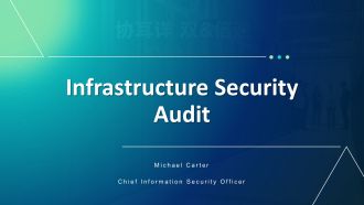 Infrastructure Security Audit PPT PowerPoint VA