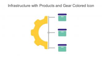 Infrastructure With Products And Gear Colored Icon In Powerpoint Pptx Png And Editable Eps Format