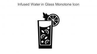 Infused Water In Glass Monotone Icon In Powerpoint Pptx Png And Editable Eps Format