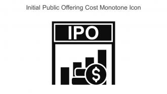 Initial Public Offering Cost Monotone Icon In Powerpoint Pptx Png And Editable Eps Format