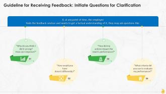 Initiate Questions For Clarification For Receiving Feedback Constructively Training Ppt