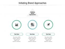 Initiating brand approaches ppt powerpoint presentation model cpb