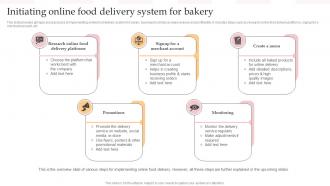 Initiating Online Food Delivery System For Bakery Complete Guide To Advertising Improvement Strategy SS V