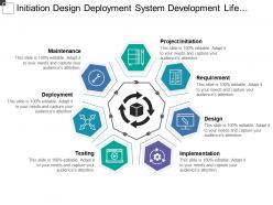 Initiation design deployment system development life cycle with icons