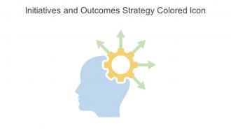 Initiatives And Outcomes Strategy Colored Icon In Powerpoint Pptx Png And Editable Eps Format