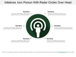 Initiatives icon person with radar circles over head